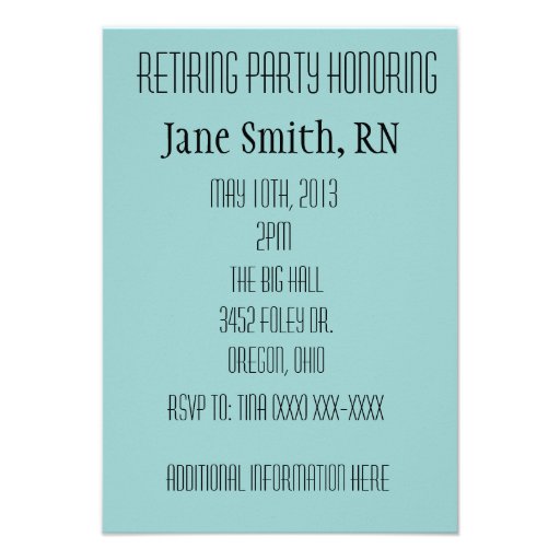 Nurse Retirement Party Invitations EKG Strips