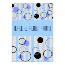 Nurse Retirement Party Invitations Retro Style