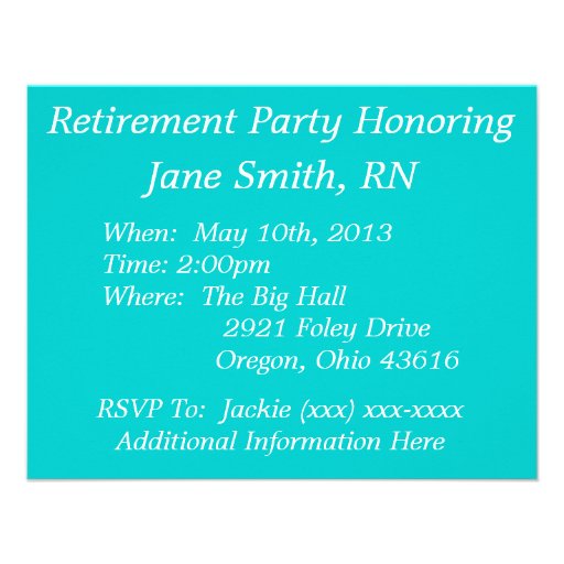 Nurse Retirement Party Invitations Syringes Design