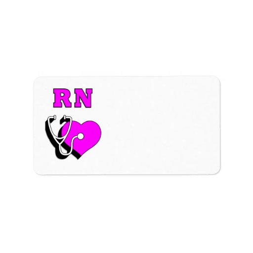 Nurse RN Care Address Label Zazzle