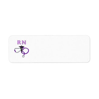 Registered Nurse RN Stethoscope Custom Return Address Labels