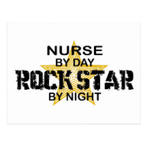 Nurse Rock Star by Night Postcard