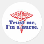 Nurse Round Stickers