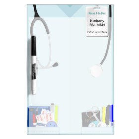 Nurse Scrubs Personalized Dry Erase Board