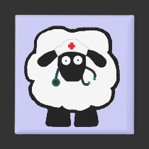 Nurse Sheep Magnet magnets