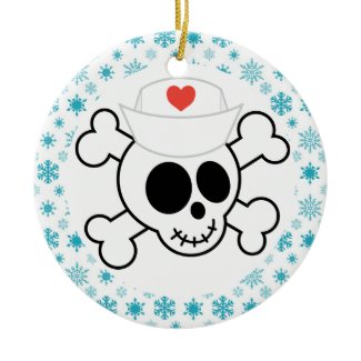 Nurse Skull Funny Nursing Christmas Keepsake Ornament
