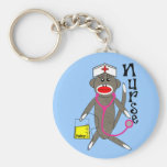 Nurse Sock Monkey Gifts Keychains