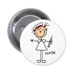 Nurse Stick Figure Button