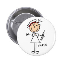 Nurse Stick Figure Button