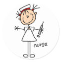 Nurse Stick Figure Sticker