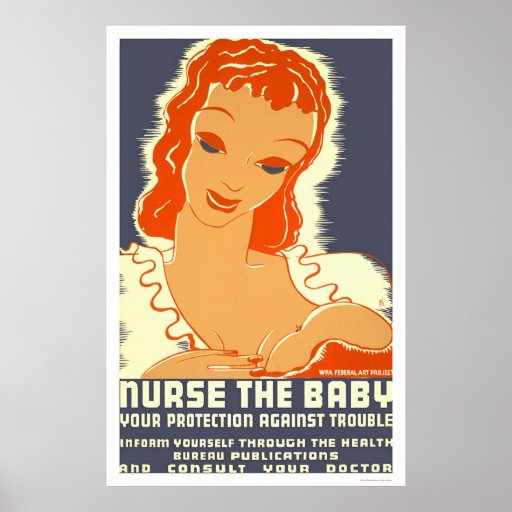 Nurse The Baby 1938 WPA Posters