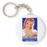 Nurse the baby Breast Feeding WPA Poster keychains