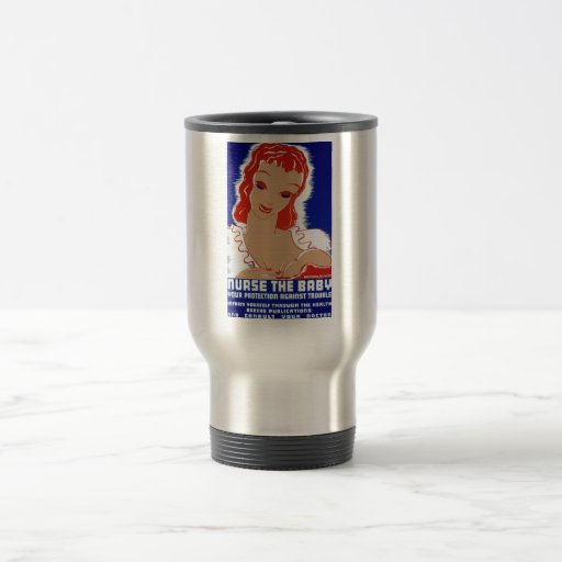 Nurse the baby Breast Feeding WPA Poster Mug