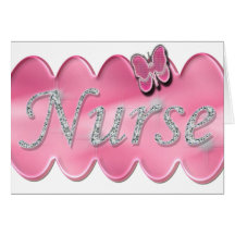 Nurse With Butterfly Greeting Cards