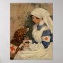 Nurse with Golden Retriever 1917 Posters