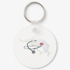 round_keychain - Nurse hat and mask