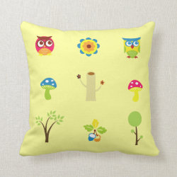 Nursery Owl Throw Pillows