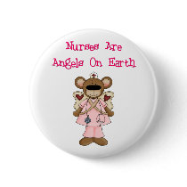 Nurses Are Angels On Earth Pinback Buttons