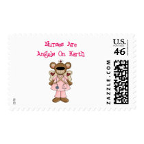Nurses Are Angels On Earth Stamp