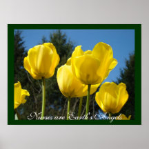 Nurses are Earth's Angels art prints Tullips