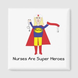 Nurses Are Super Heroes (Blonde) Magnet zazzle_magnet