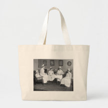 Nurses at Tea, early 1900s Canvas Bag