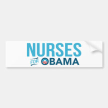 Nurses For Barack Obama Bumper Sticker (White)