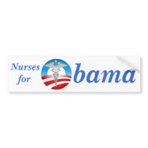 Nurses for Obama bumper stickers by SweetRascal Nurses for Obama bumper stickers