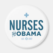 Nurses for Obama Fridge Magnet