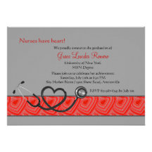 Nurses Have Heart Graduation Invitation