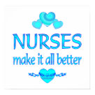 postcard - Any Nurse will enjoy this great design with hearts and the words Nurses Make it all Better.  Share your love for nursing.