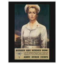 Nurses Needed World War II Full Color Flyer