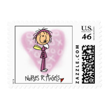 Nurses R Angels T-shirts and Gifts Stamp