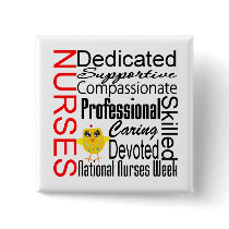 Nurses Recognition Collage:  National Nurses Week Pins