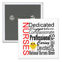 Nurses Recognition Collage:  National Nurses Week Pins