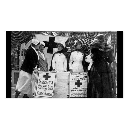 Nurses Recruiting Station World War One Business Card Template