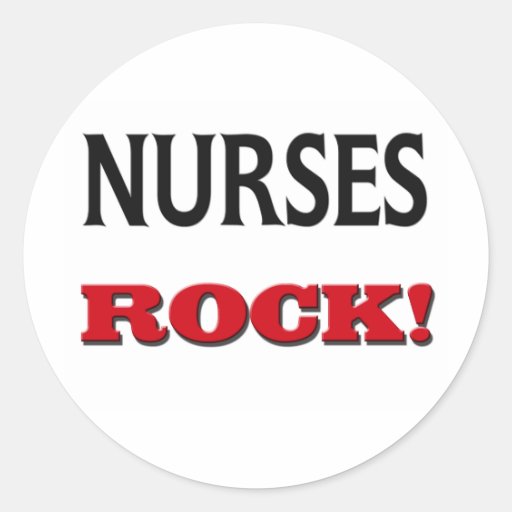 Nurses Rock Classic Round Sticker Zazzle