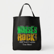 Nurses Rock, Orange and Green Fun Bag