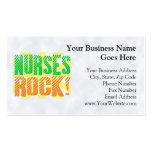 Nurses Rock, Orange and Green Fun Business Card Templates