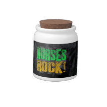 Nurses Rock, Orange and Green Fun Candy Dishes