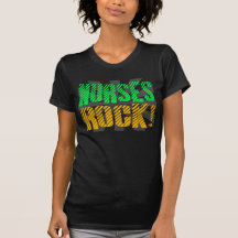 Nurses Rock, Orange and Green Fun Tee Shirts