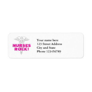 Nurses Rock! Caduceus Return label