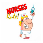 nurses rule cute cartoon nurse print