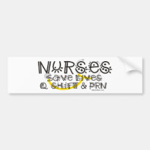Nurses Save Lives Bumper Stickers