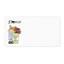 Nurses Serving With Care Shipping Label