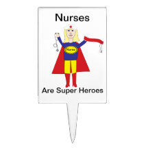 Nurses Super Heroes (Blonde) Cake Pick