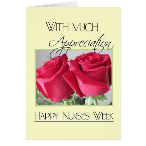 Nurses Week Appreciation-Two Red Roses Greeting Card | Zazzle Nurses Week Appreciation-Two Red Roses Greeting Card | Zazzle