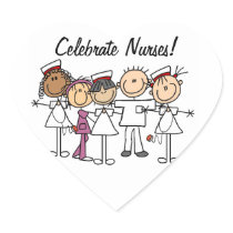 Nurses Week T-shirts and Gifts Heart Sticker