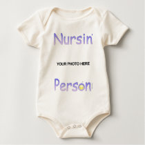 Nursin' Person blue letters t-shirts
