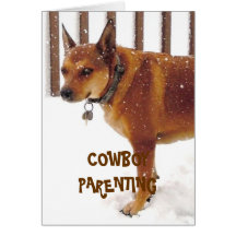 Nursing Advice Cute Dog - Cowboy Parenting Cards